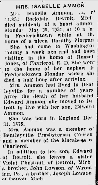 Isabelle Ammon obit